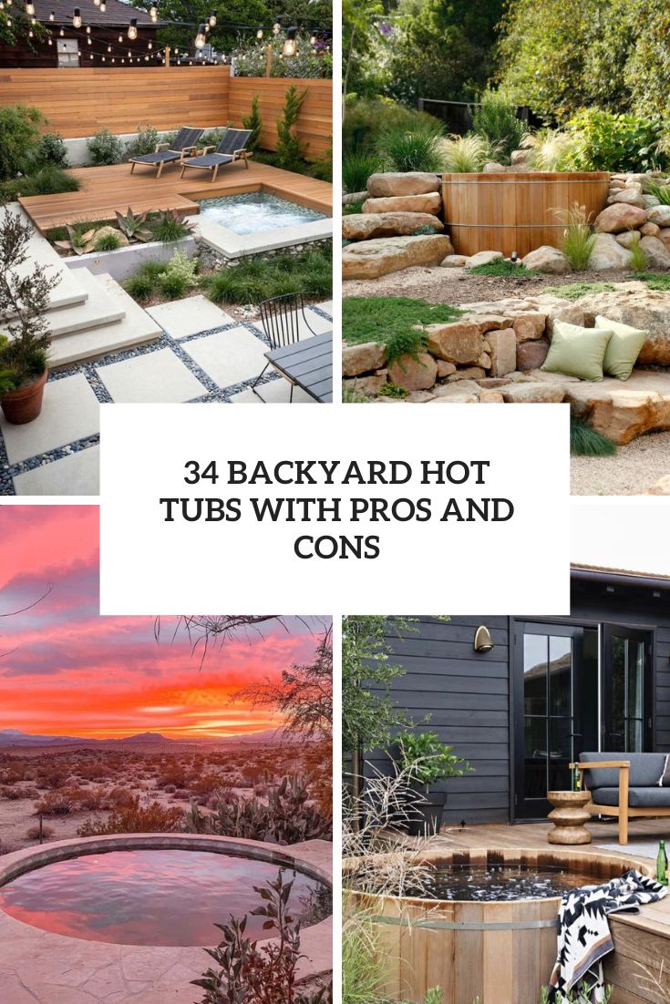 backyard hot tubs with pros and cons cover