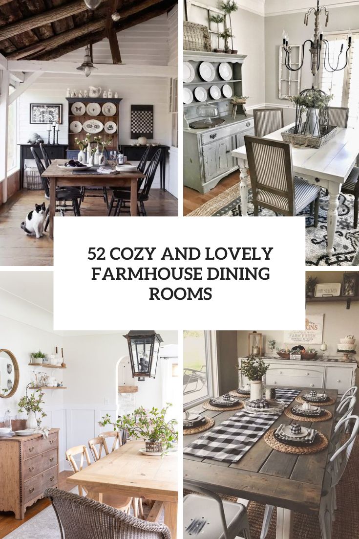 52 Cozy And Lovely Farmhouse Dining Rooms