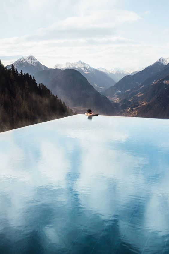 a fantastic infinity pool with a gorgeous mountain and forest view is spa-worthy and Instagram-worthy for sure