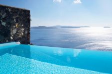 a fantastic infinity pool with a sea view is a gorgeous place to refresh in and to enjoy the view on a hot day