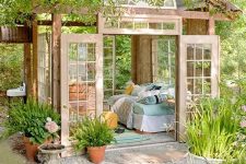an outdoor she shed oasis