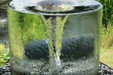 a unique vortex fountain will be a very eye-catchy and bold solution in any garden, it will make you wow