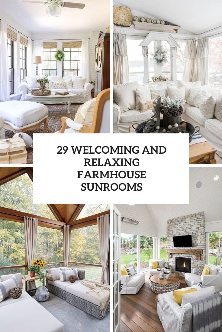 welcoming and relaxing farmhouse sunrooms cover