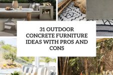 31 outdoor concrete furniture ideas with pros and cons cover