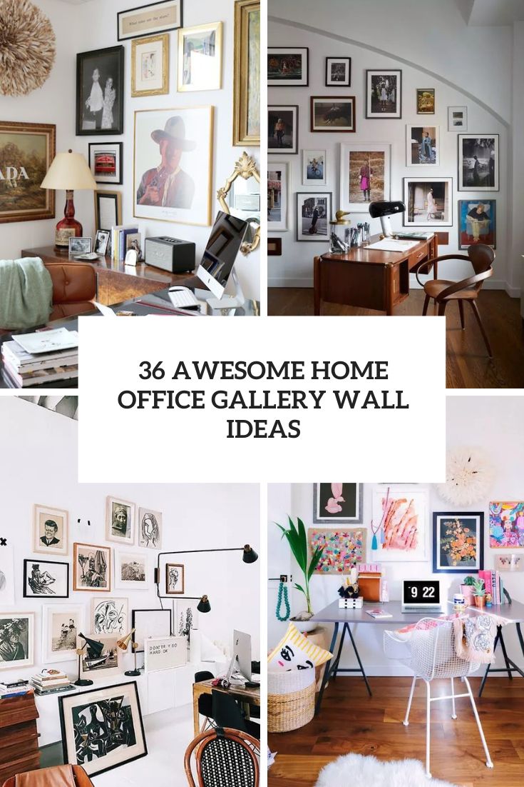 36 Awesome Home Office Gallery Wall Ideas