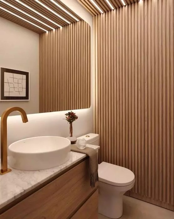 a lovely neutral bathroom design
