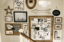 a cozy gallery wall with family photos