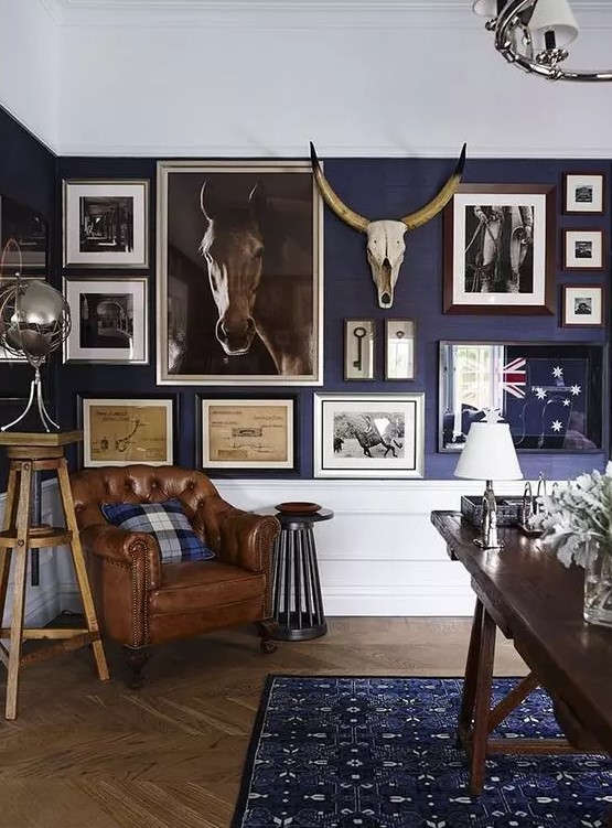 a stylish rustic home office design