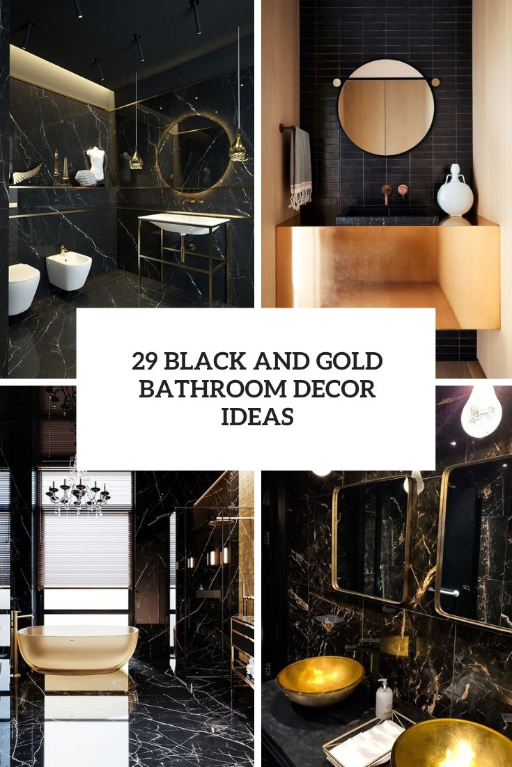 29 Black And Gold Bathroom Decor Ideas
