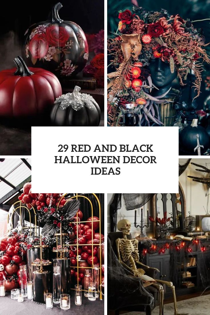 red and black halloween decor ideas cover