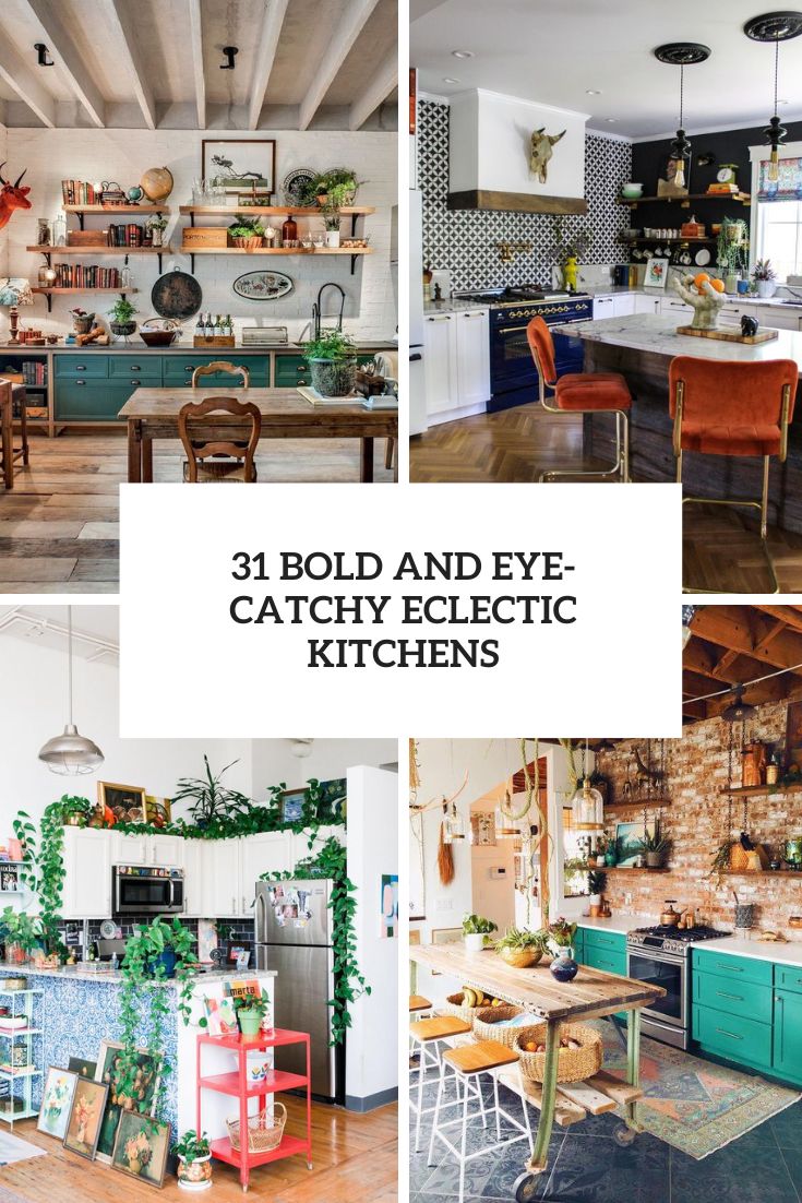 bold and eye catchy eclectic kitchens cover
