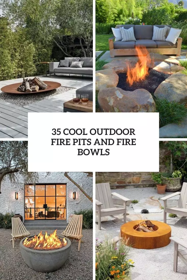 cool outdoor fire pits and fire bowls cover