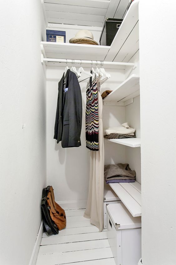 a stylish office with shoes storage