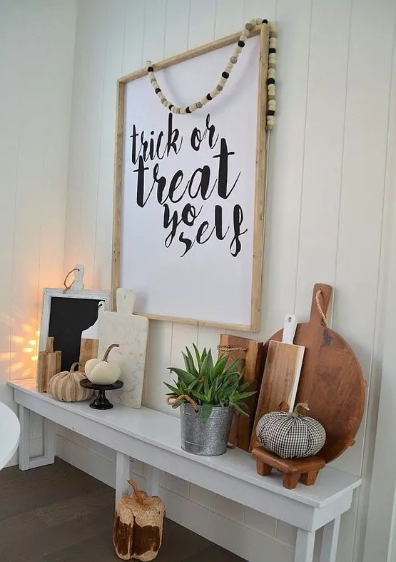 a stylish sign in a wooden frame for a modern or Scandinavian space - it can be used both indoors and outdoors