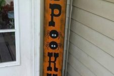 48 an oversized spooky sign made of distressed wood is right what you need for a front porch