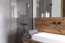 a cozy chalet-inspired bathroom