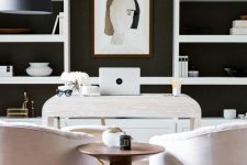 a refined modern home office