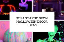 32 fantastic neon halloween decor ideas cover