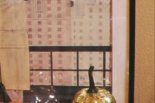 33 gold and orange disco ball pumpkins plus a disco ball ghost are amazing for fun Hallowee parties with lots of dancing
