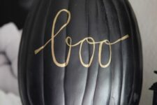 a minimalist black halloween pumpkin