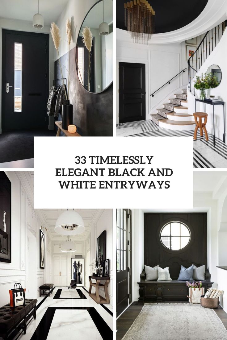 33 Timelessly Elegant Black And White Entryways