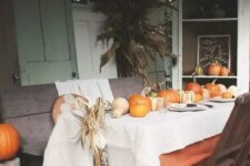 a gorgeous table setting decorated for fall