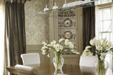 a greige dining room design