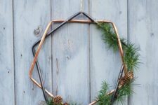 a stylish minimalist christmas wreath