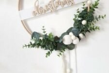 a lovely embroidery christmas wreath