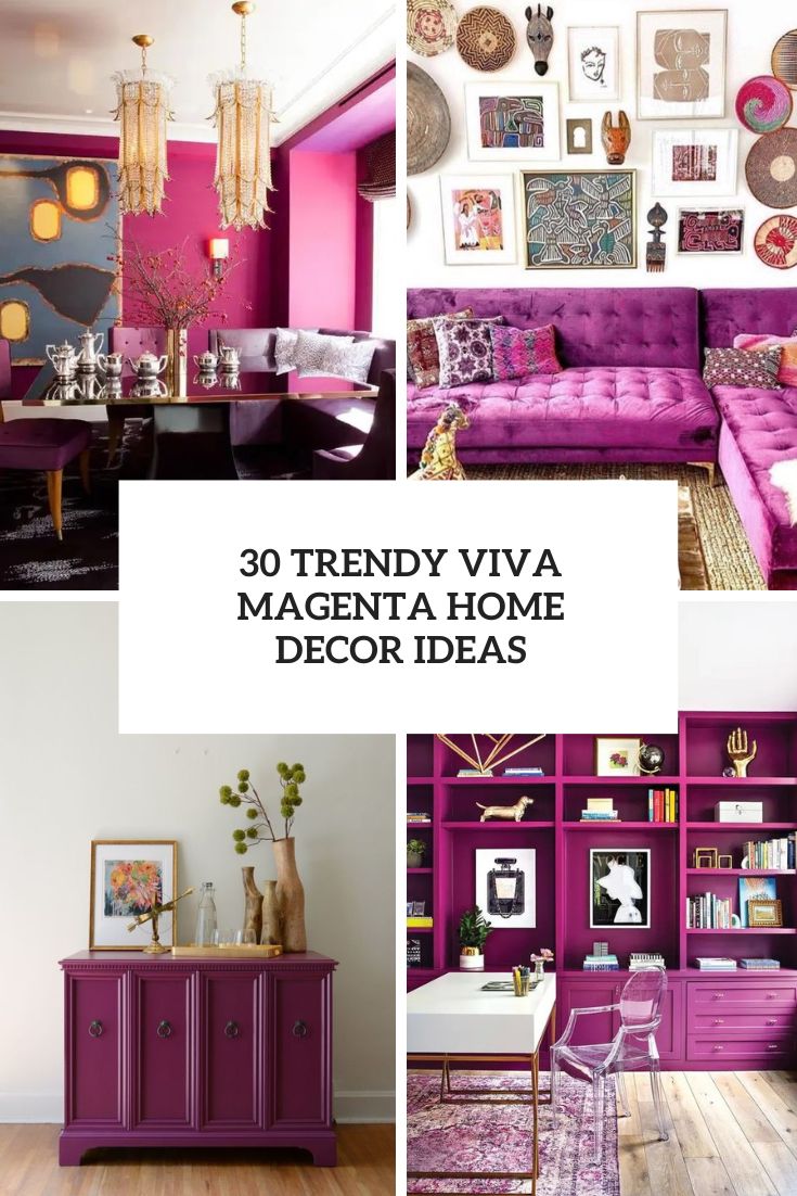 30 Trendy Viva Magenta Home Decor Ideas