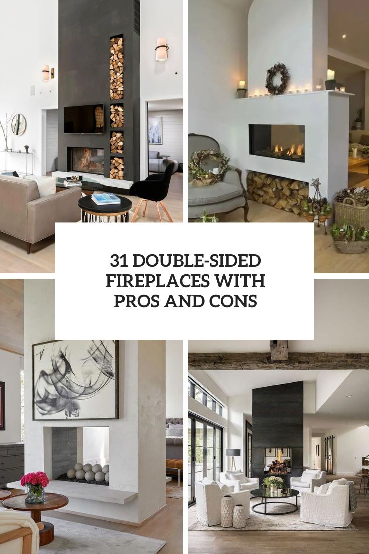 31 Double-Sided Fireplaces With Pros And Cons