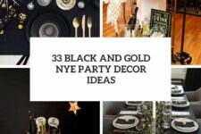 33 black and gold nye party decor ideas cover