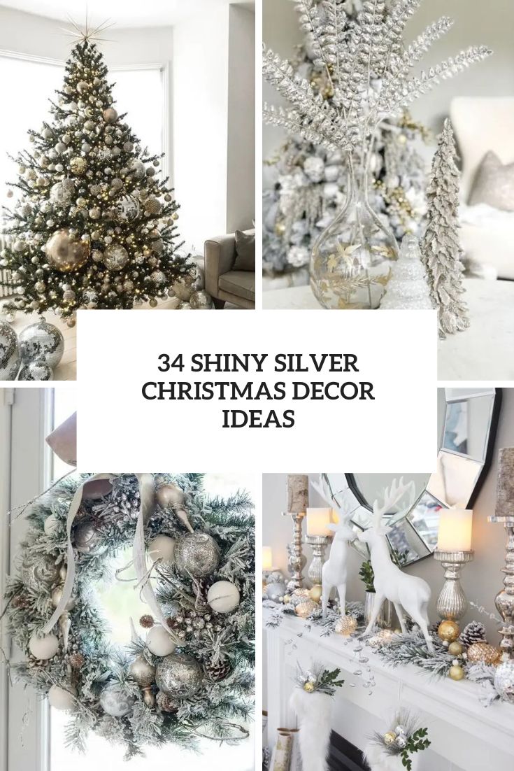 shiny silver christmas decor ideas cover