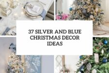 37 silver and blue christmas decor ideas cover