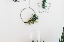 39 a round, star-shaped and tree-shaped Christmas wreaths with greenery and grasses are lovely for modenr holiday decor