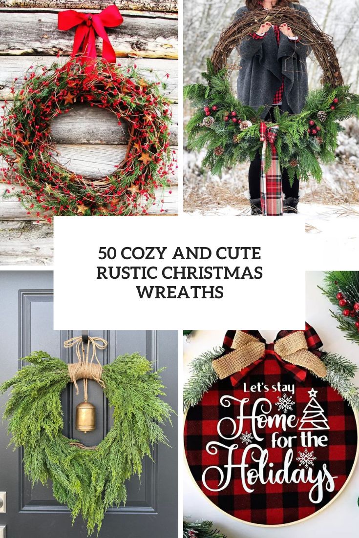 cozy and cute rustic christmas wreaths cover