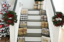 gift boxes looks great on stairs