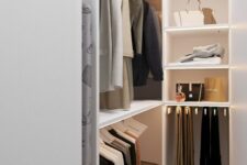 a stylish minimalist closet design