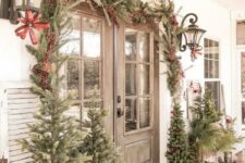 a cozy rustic Christmas porch