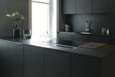 a sleek minimalist kitchen design
