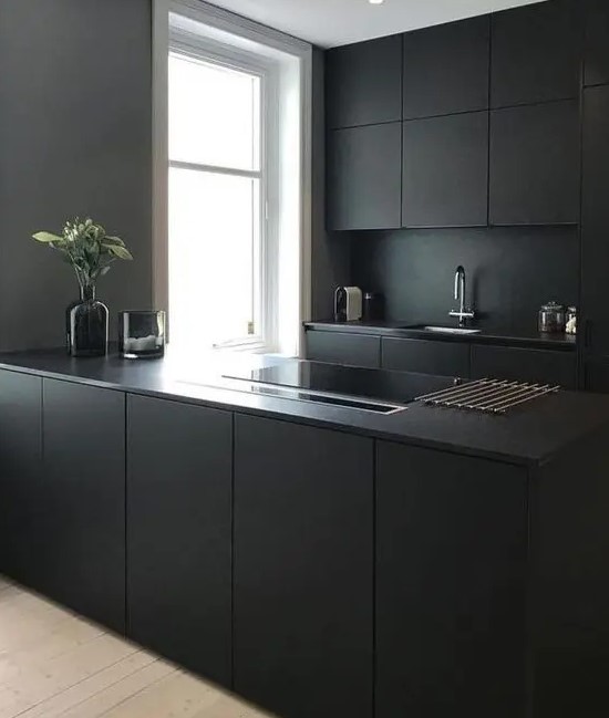 a sleek minimalist kitchen design