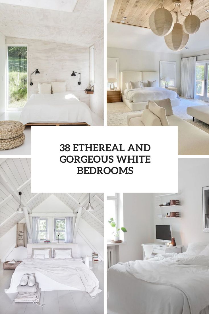 ethereal and gorgeous white bedrooms cover
