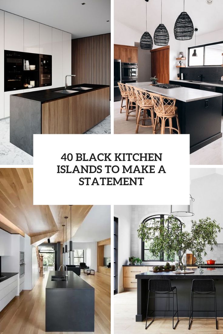 40 Black Kitchen Islands To Make A Statement