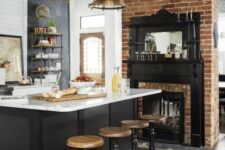 a cozy industrial kitchen design