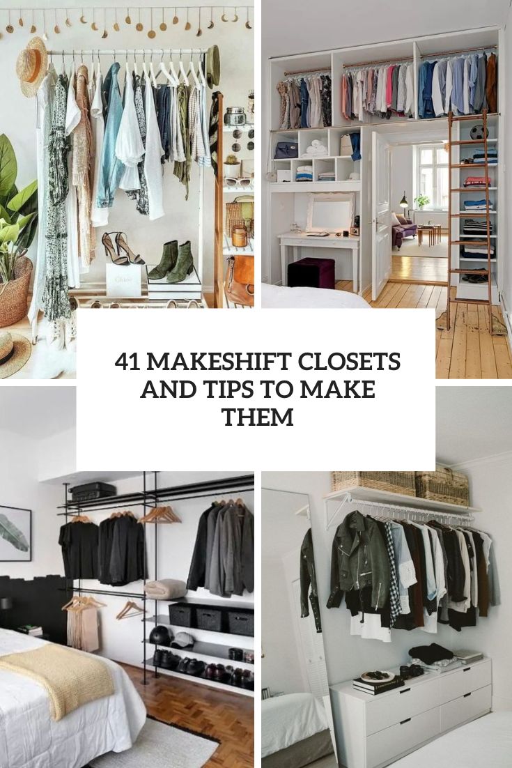 makeshift closets and tips to make them cover