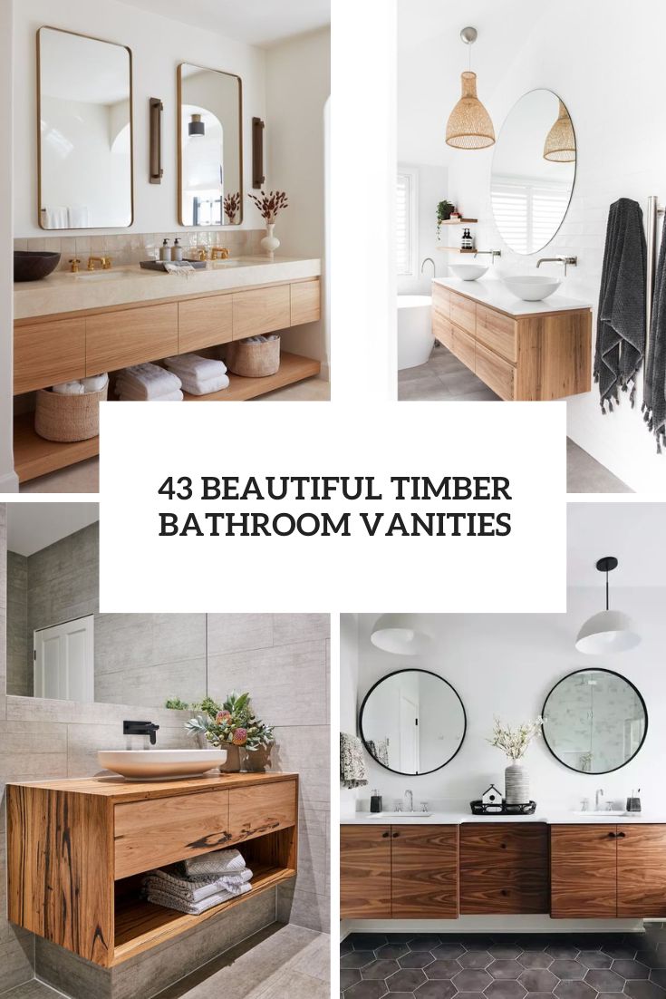 43 Beautiful Timber Bathroom Vanities