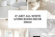47 airy all-white living room decor ideas cover