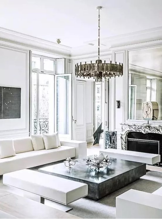 a cute french chic living room design