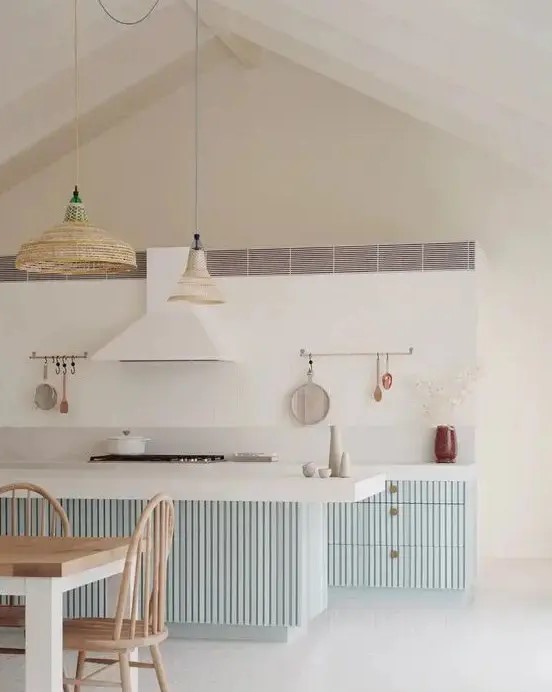 a cute coastal kitchen design