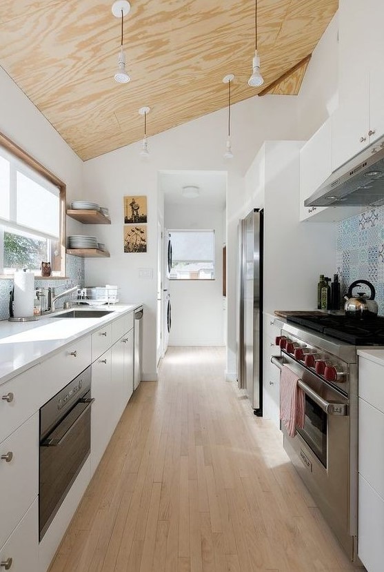 a cute attic kitchen design